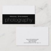 Trendy Chic Black Striping White Business Card Visitenkarte (Vorne/Hinten)