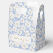 Trendy Chic Blue und White Floral Wedding Geschenkschachtel (Geöffnet)