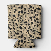 Trendy Chic Brown Beige Leopard Spots Mustername Dosenkühler (Rückseite)