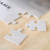 Trendy Chic Classic Braut und Groom Wedding Foto Puzzle (Seite)