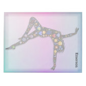 Trendy Chic Dancer on Modern Rainbow Colors Notizblock (Vorderseite)