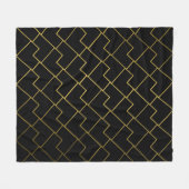 Trendy Chic Geometric Golden Black Fleecedecke (Vorderseite (Horizontal))