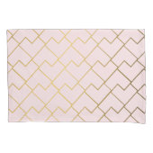 Trendy Chic Geometric Golden Blush Tiles Pattern Kissenbezug (Vorderseite)