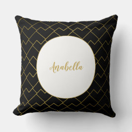 Trendy Chic Geometric Golden Pattern Kissen