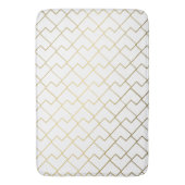 Trendy Chic Geometric Golden Tiles Pattern Bath Ma Badematte (Vorderseite Vertikal)