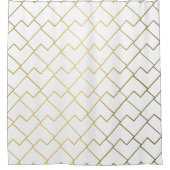 Trendy Chic Geometric Golden Tiles Pattern Dusche Duschvorhang (Vorderseite)