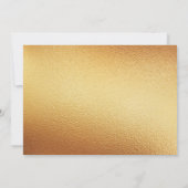Trendy & Chic Gold Foil Ladys Birthday Einladung (Rückseite)