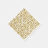 Trendy Chic Gold Polka Dots Glitzer Foto Print Serviette (Ecke)