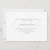 Trendy Chic Graduate Party Einladende Fotokarte Einladung (Rückseite)