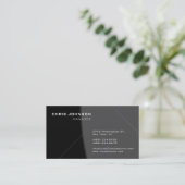 Trendy Chic Gray Charming Manager Business Card Visitenkarte (Stehend Vorderseite)