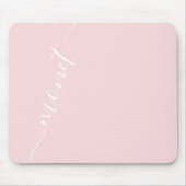Trendy Chic Handgeschriebener Skriptname Rosa Mousepad (Vorne)