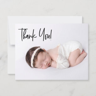 Trendy Chic Handlettering Baby Girl Foto Birth