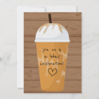 Trendy Chic Iced Coffee Wood Birthday Party