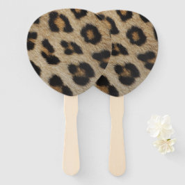 Trendy Chic Leopard Pelztierdruckmuster Glasur Fächer