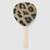 Trendy Chic Leopard Pelztierdruckmuster Glasur Fächer (Rückseite)