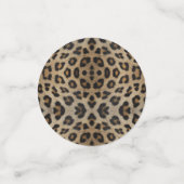 Trendy Chic Leopard Pelztierdruckmuster Glasur Konfetti (Klein Vorderseite)