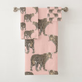 Trendy Chic Leopard Tiermuster Badhandtuch Set (Insitu)
