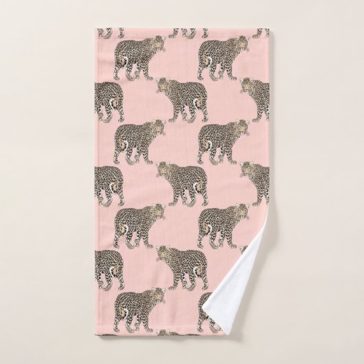 Trendy Chic Leopard Tiermuster Badhandtuch Set (Handtuch)