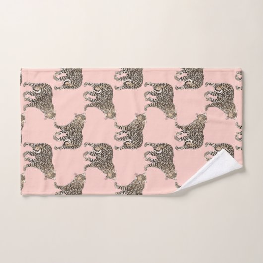 Trendy Chic Leopard Tiermuster Badhandtuch Set (Handtuch)