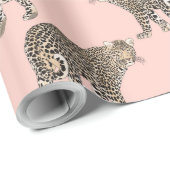Trendy Chic Leopard-Tiermuster Geschenkpapier (Rolleneckpunkt)