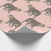 Trendy Chic Leopard-Tiermuster Geschenkpapier (Ecke)