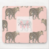 Trendy Chic Leopard Tiermuster Mousepad (Vorne)