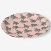 Trendy Chic Leopard Tiermuster Pappteller (Schrägansicht)