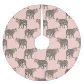 Trendy Chic Leopard Tiermuster Polyester Weihnachtsbaumdecke (Vorderseite)