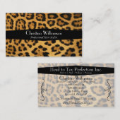 Trendy & Chic Leopard Visitenkarte (Vorne/Hinten)