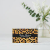 Trendy & Chic Leopard Visitenkarte (Stehend Vorderseite)