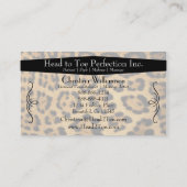 Trendy & Chic Leopard Visitenkarte (Rückseite)