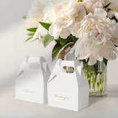 Trendy Chic Light Beige & White Floral Wedding Geschenkschachtel