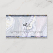 Trendy Chic Lila Agate und Goldmarmor Visitenkarte (Rückseite)