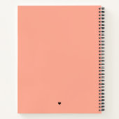 Trendy Chic Mandarine Orange Script Notebook Notizblock (Rückseite)