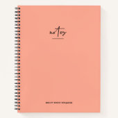 Trendy Chic Mandarine Orange Script Notebook Notizblock (Vorderseite)