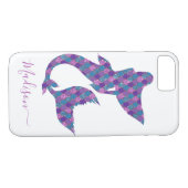 Trendy Chic Mermaid Glitzer Personalisiert Case-Mate iPhone Hülle (Rückseite (Horizontal))