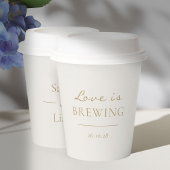 Trendy Chic Minimalistische Liebe braut Pappbecher