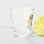 Trendy Chic Modern Gold Smudge Bridesmaid Vorschla Schnapsglas (Links)