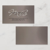Trendy Chic Monogram Consultant Business Card Visitenkarte (Vorne/Hinten)