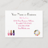 Trendy Chic Nail Technician Manicure Pedicure Visitenkarte (Rückseite)
