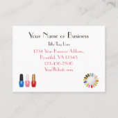 Trendy Chic Nail Technician Manicure Pedicure Visitenkarte (Rückseite)