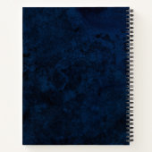 Trendy Chic Navy Blue Gold Name Notizblock (Rückseite)