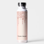 Trendy Chic Niedlich Rose Gold Individuelle Name Trinkflasche<br><div class="desc">Trendy Chic Niedlich Rose Gold Individuelle Name Wasserflasche</div>