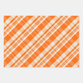 Trendy & Chic Orange & Cream Plaid Patterns Geschenkpapier Set (Vorderseite 3)