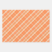 Trendy & Chic Orange & Cream Plaid Patterns Geschenkpapier Set (Vorderseite 2)