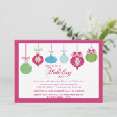 Trendy chic Ornaments Feiertag Einladung (Stehend Vorderseite)