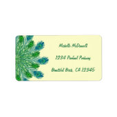 Trendy Chic Peacock Feathers Adressaufkleber (Vorne)