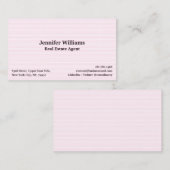 Trendy Chic Pink Lines Muster Modernes Berufliches Visitenkarte (Vorne/Hinten)