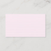 Trendy Chic Pink Lines Muster Modernes Berufliches Visitenkarte (Rückseite)