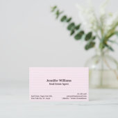 Trendy Chic Pink Lines Muster Modernes Berufliches Visitenkarte (Stehend Vorderseite)